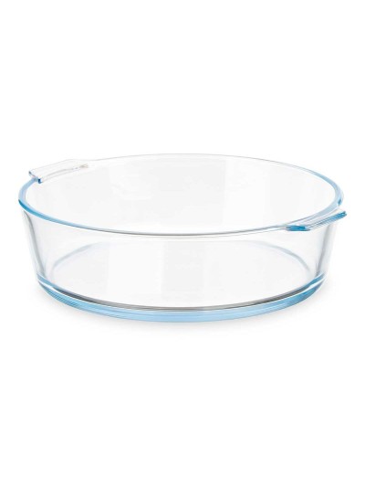 Fuente de Cocina Con asas Transparente Vidrio de Borosilicato 1,6 L 23 x 6 x 20 cm (12 Unidades)
