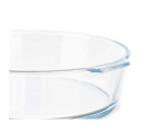 Fuente de Cocina Con asas Transparente Vidrio de Borosilicato 1,6 L 23 x 6 x 20 cm (12 Unidades)
