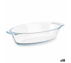 Serving Platter With handles Transparent Borosilicate Glass 700 ml 23,6 x 5,3 x 13 cm (18 Units)