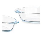 Serving Platter With handles Transparent Borosilicate Glass 700 ml 23,6 x 5,3 x 13 cm (18 Units)