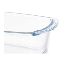 Serving Platter With handles Transparent Borosilicate Glass 1,6 L 27 x 7,2 x 14 cm (12 Units)