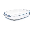 Serving Platter With handles Transparent Borosilicate Glass 2 L 30,2 x 6 x 19,6 cm (12 Units)