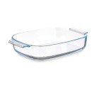 Fuente de Cocina Con asas Transparente Vidrio de Borosilicato 3,8 L 38 x 6,5 x 25,4 cm (6 Unidades)