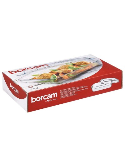 Plateau avec couvercle Borcam Transparent Verre Borosilicaté 1,9 L (4 Unités)