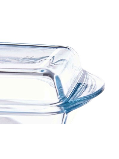 Plateau avec couvercle Borcam Transparent Verre Borosilicaté 1,9 L (4 Unités)