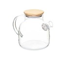 Jarra con Filtro para Infusiones Bambú Vidrio de Borosilicato 1,2 L 22 x 16 x 14 cm (6 Unidades)