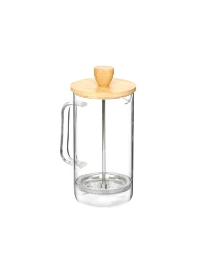 Théière 600 ml Naturel Bambou Verre Borosilicaté