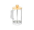 Teapot 600 ml Natural Bamboo Borosilicate Glass
