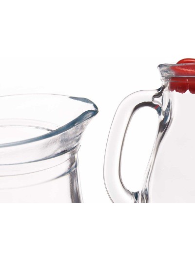 Pichet Bistro Rouge Transparent verre Plastique 1 L