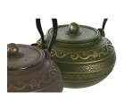 Teapot Home ESPRIT Brown Green Stainless steel Iron 1,3 L (2 Units)