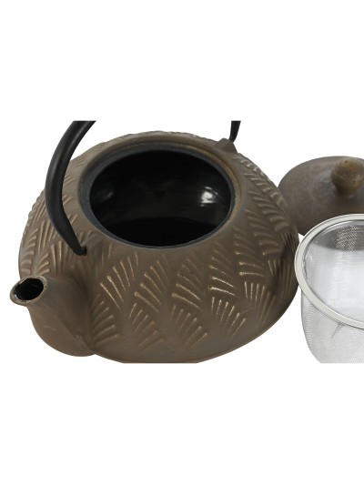 Tetera Home ESPRIT Marrón Negro Acero Inoxidable Hierro 900 ml (2 Unidades)