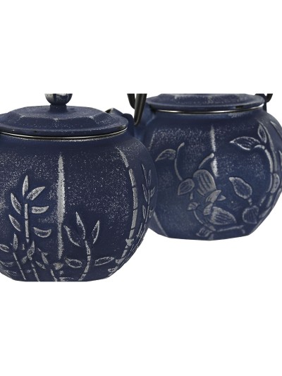 Teapot Home ESPRIT Blue White Stainless steel Iron 600 ml (2 Units)