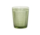 Set of glasses DKD Home Decor Green Crystal With relief 240 ml (6 Units)