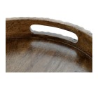 Bandeja de Aperitivos DKD Home Decor Blanco Marrón oscuro Madera de mango 30 x 30 x 5 cm