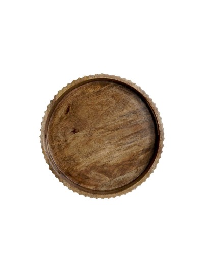 Plateau apéritif DKD Home Decor Blanc Brun foncé Bois de manguier 30 x 30 x 5 cm