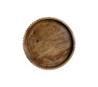 Snack tray DKD Home Decor White Dark brown Mango wood 30 x 30 x 5 cm