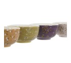 Cuenco DKD Home Decor Verde Rosa Mostaza Lila Dolomita Shabby Chic 600 ml 14 x 14 x 7 cm (4 Unidades)