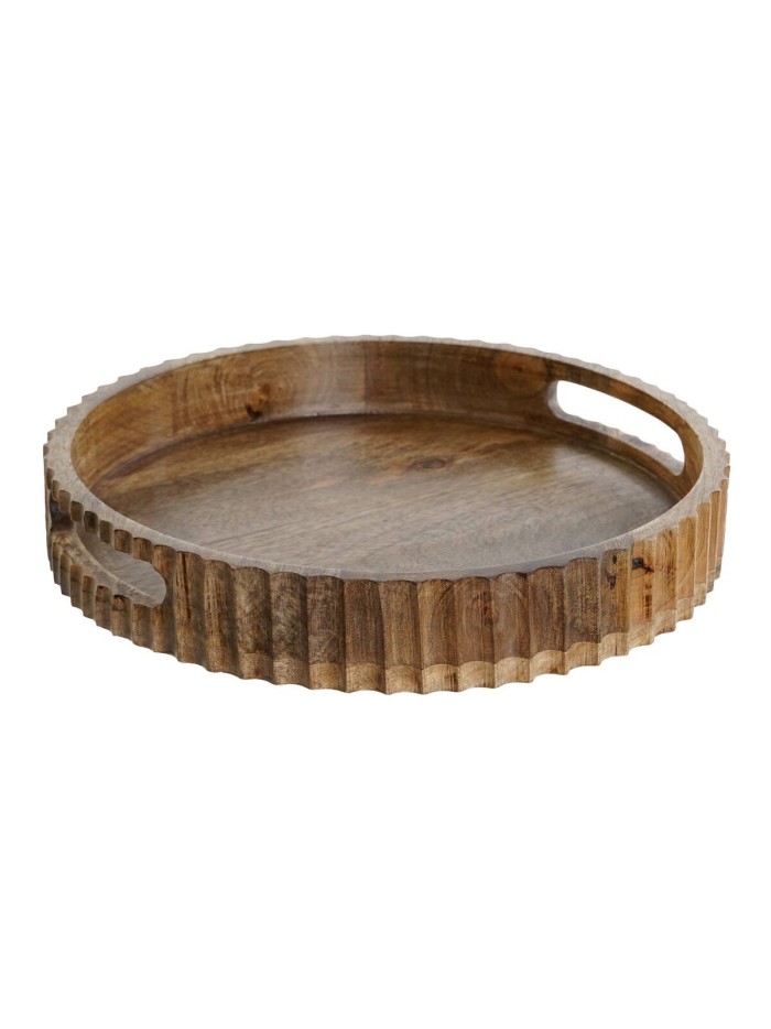 Snack tray DKD Home Decor Dark brown Mango wood 30 x 30 x 5 cm
