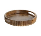 Snack tray DKD Home Decor Dark brown Mango wood 30 x 30 x 5 cm