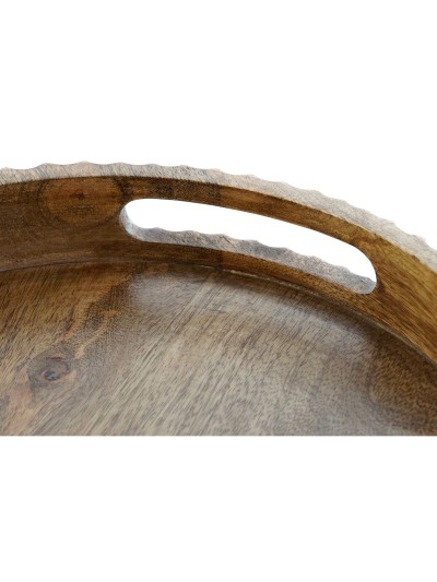 Snack tray DKD Home Decor Dark brown Mango wood 30 x 30 x 5 cm