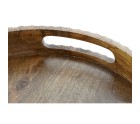 Snack tray DKD Home Decor Dark brown Mango wood 30 x 30 x 5 cm