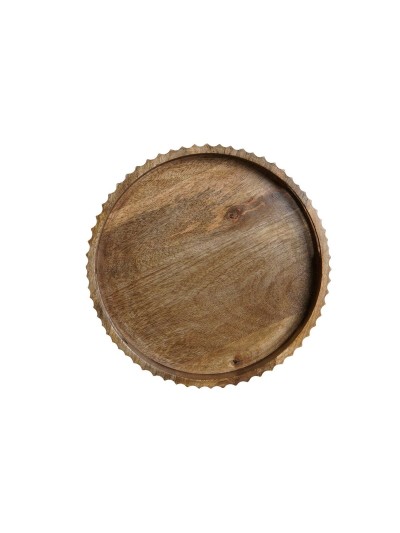 Bandeja de Aperitivos DKD Home Decor Marrón oscuro Madera de mango 30 x 30 x 5 cm