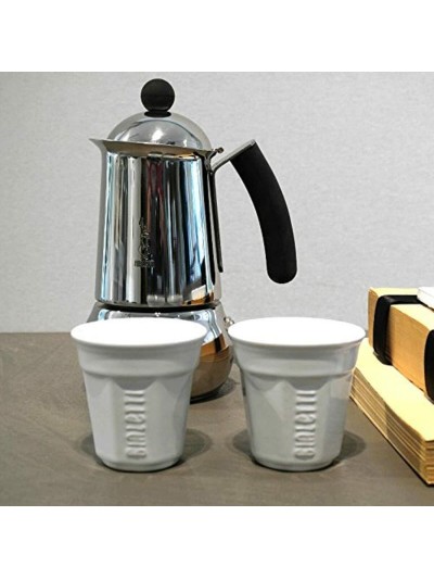 Set de Vasos Bialetti espresso Blanco Porcelana 60 ml (6 Unidades)