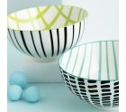 Set of bowls Bidasoa Zigzag Multicolour Ceramic 15 x 15 x 7,3 cm (2 Pieces)