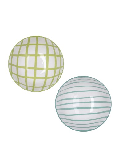 Set of bowls Bidasoa Zigzag Multicolour Ceramic 15 x 15 x 7,3 cm (2 Pieces)