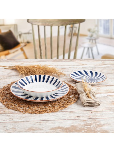 Tableware Bidasoa Oceanika Blue Ceramic 18 Pieces