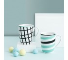 Cup Bidasoa Zigzag Multicolour Ceramic 2 Pieces 330 ml