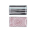 Bandeja de Aperitivos Bidasoa Zigzag Multicolor Cerámica Rectangular 20 x 11 cm 2 Unidades