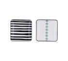 Snack tray Bidasoa Zigzag Multicolour Ceramic Squared 15 x 15 cm 2 Units