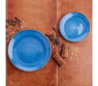 Assiettes Quid Vita Bleu Céramique 18 Pièces