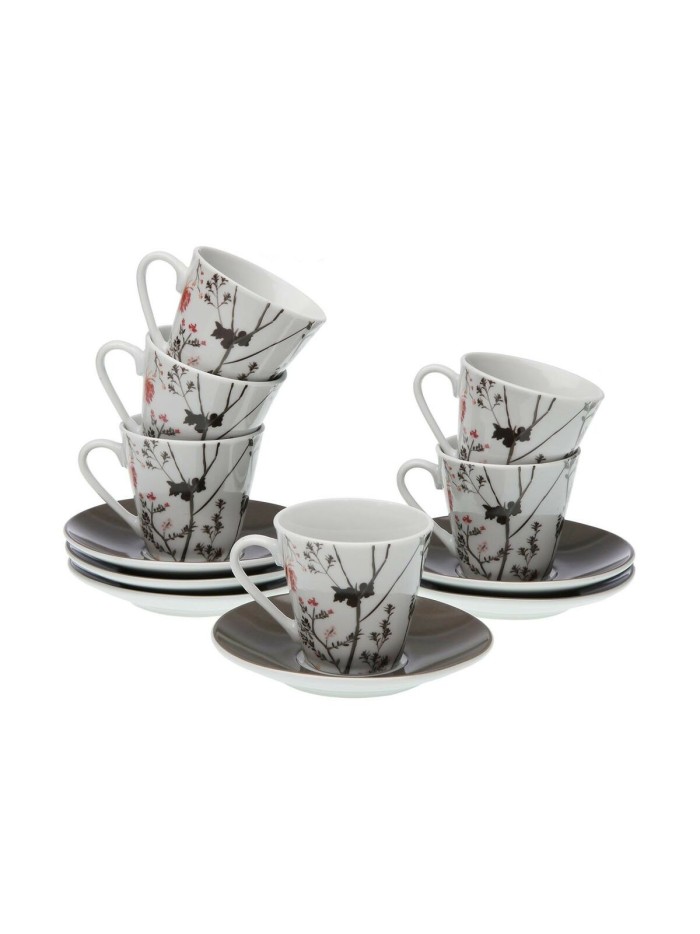 6 Piece Coffee Cup Set Versa Balbec Porcelain