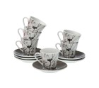 6 Piece Coffee Cup Set Versa Balbec Porcelain