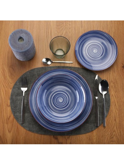 Tableware Versa Artesia Blue Porcelain 18 Pieces