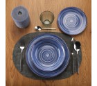 Assiettes Versa Artesia Bleu Porcelaine 18 Pièces
