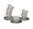 Juego de 6 Tazas de Té con Plato Versa Balbec Porcelana