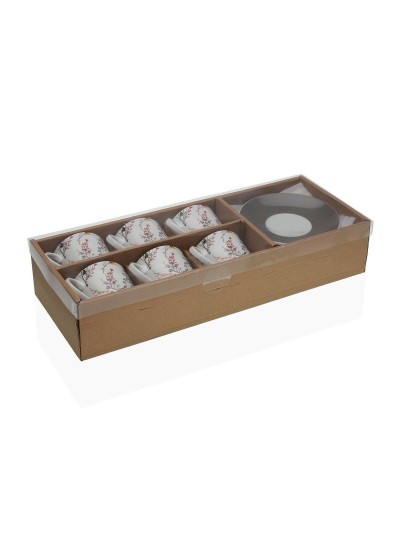 Juego de 6 Tazas de Té con Plato Versa Balbec Porcelana