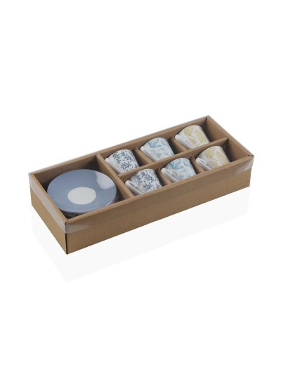 Juego de 6 Tazas de Café Versa Izabela Porcelana
