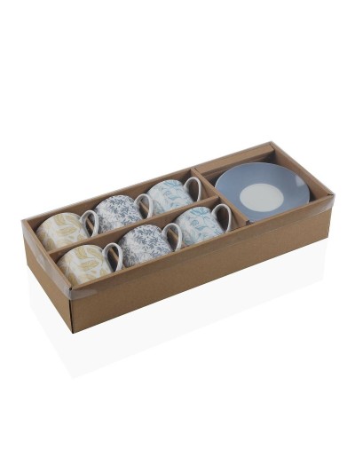 Juego de 6 Tazas de Té con Plato Versa Izabela Porcelana