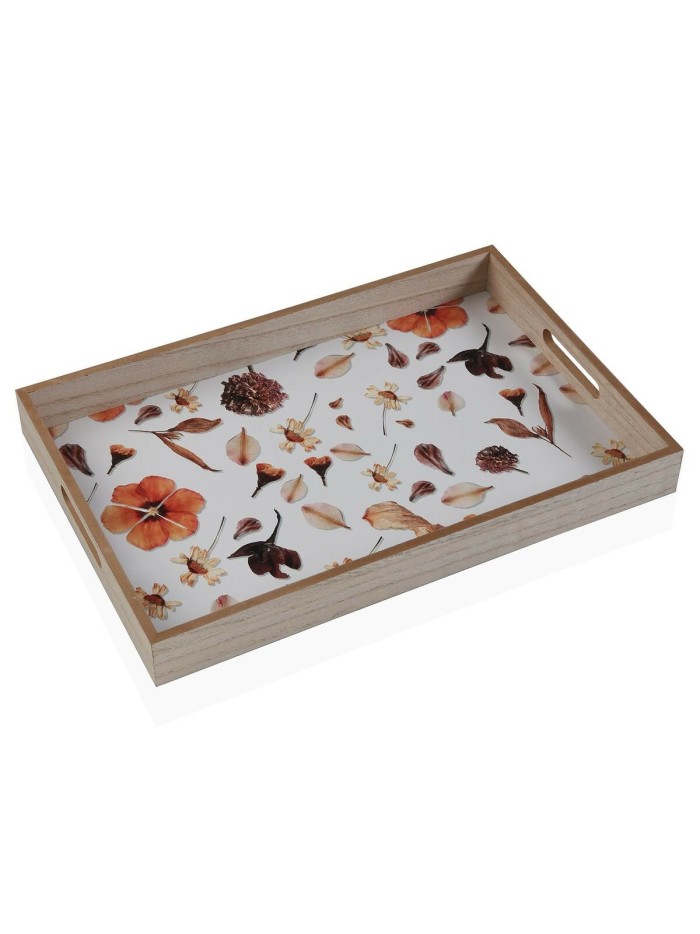 Plateau Versa Fleurs Bois MDF 30 x 5 x 45 cm