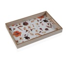 Tray Versa Flowers MDF Wood 30 x 5 x 45 cm