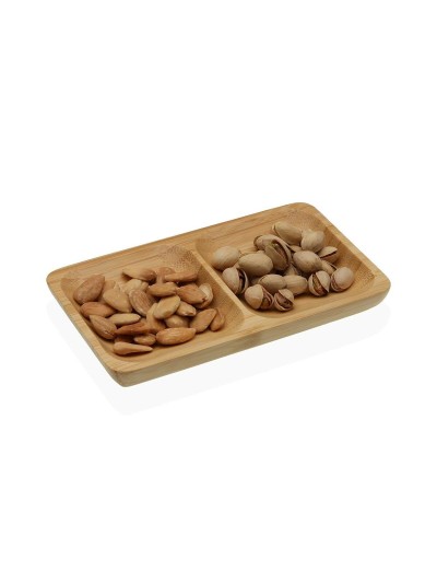 Snack tray Versa Bamboo 10 x 2 x 17,5 cm