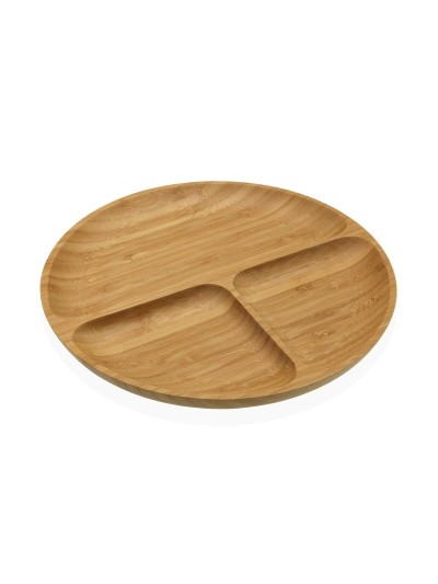 Bandeja de Aperitivos Versa Bambú 25 x 2 x 25 cm