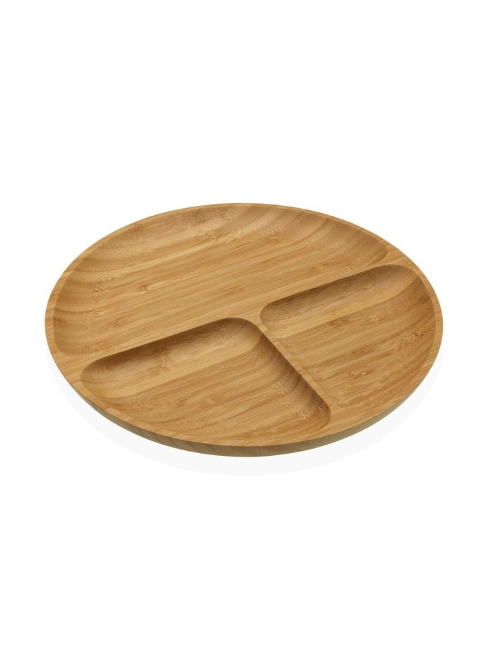 Bandeja de Aperitivos Versa Bambú 25 x 2 x 25 cm