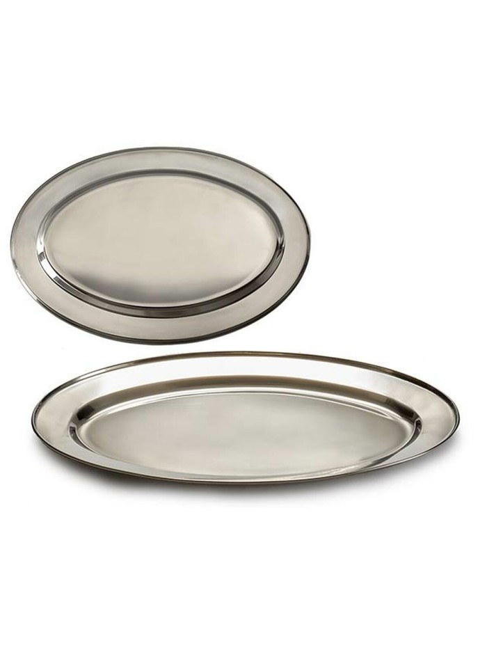 Plateau Argenté Acier inoxydable 35 x 2 x 23 cm (24 Unités)