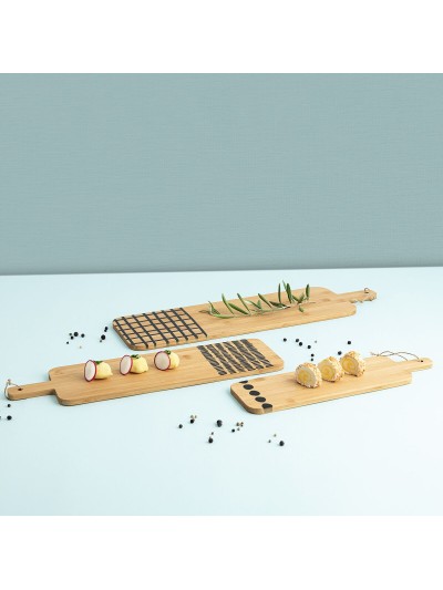 Serving board Bidasoa Zigzag Brown Wood 45 x 13 x 1 cm