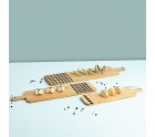 Serving board Bidasoa Zigzag Brown Wood 45 x 13 x 1 cm